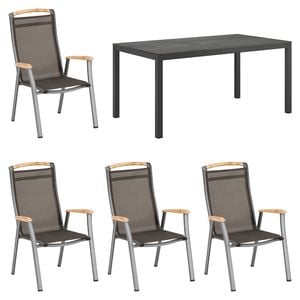 Kettler Memphis Gartenmöbel-Set M (4 Plätze) mit OUTLIV. Tisch 160x90cm
