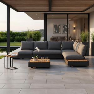 Zebra Cubo Neo Ecklounge inkl. Loungetische Aluminium/Sunproof