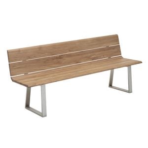 Niehoff Nova Gartenbank 160cm Edelstahl Profilkufe/Teak Recycelt