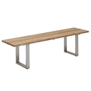 Niehoff Nemo Gartenbank 220cm Edelstahl Profilkufe/Teak