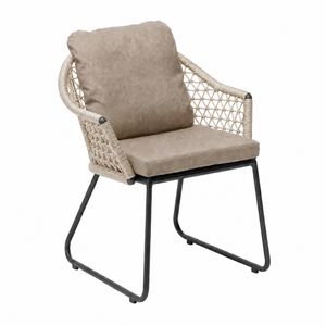 OUTLIV. Clara Gartensessel Aluminium/Rope mit Sitz- und Rückenkissen