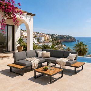 OUTLIV. Albufeira Ecklounge inkl. Loungetisch Aluminium/Polyester