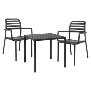 Nardi Costa Gartenmöbel-Set 3-tlg. Kunststoff