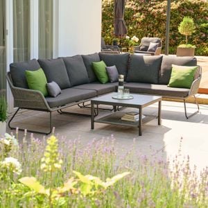 Siena Garden Kansas Ecklounge Aluminium/Geflecht