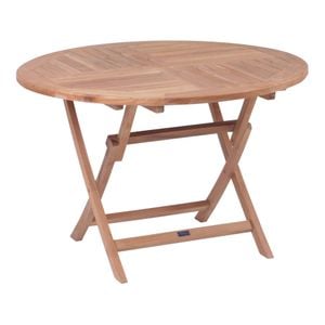 Zebra Poker Klapptisch Teak mit Edelstahlbeschlägen