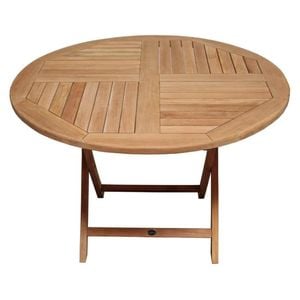 Zebra Poker Klapptisch Teak mit Edelstahlbeschlägen