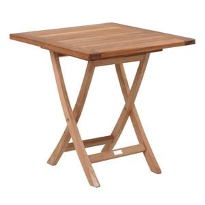 Zebra Poker Klapptisch Teak mit Edelstahlbeschlägen