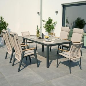 Siena Garden Cortina Gartenmöbel-Set L (6 Plätze) Tisch 182x100cm