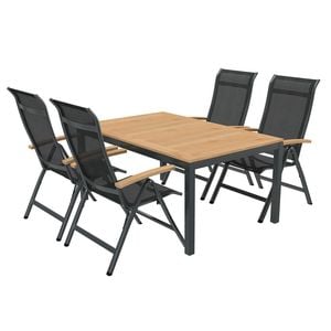OUTLIV. Alpha Gartenmöbel-Set 5-tlg. Tisch 150/210x90cm