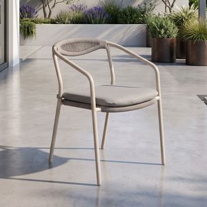 OUTLIV. Mia Stapelsessel Aluminium/Rope/Olefin mit Sitzkissen