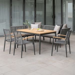LifestyleGarden Topaz Gartenmöbel-Set L (6 Plätze) Tisch 144x90cm