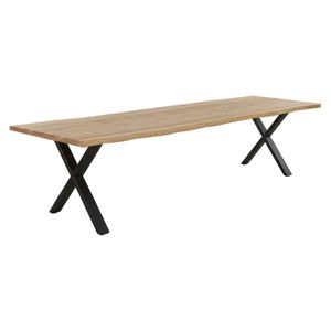OUTLIV. Negara Gartentisch Edelstahl/Teak recycelt