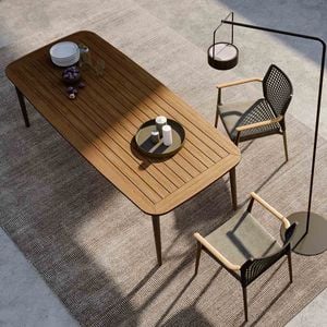Solpuri Charlie Gartentisch 230x100 cm Aluminium/Teak