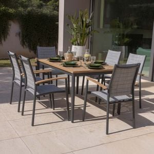 LifestyleGarden Topaz Gartenmöbel-Set L (6 Plätze) Tisch 144x90cm