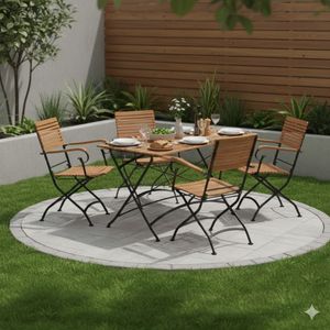 OUTLIV. Lindau Gartenmöbel-Set M (4 Plätze) Tisch 120x80cm