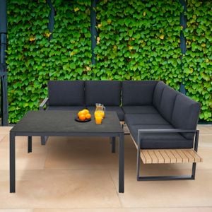 Siena Garden Bari Dininglounge mit Tisch 130x130cm
