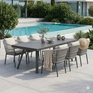 OUTLIV. Alicante Gartenmöbel-Set L (6 Plätze) Tisch 220x100cm