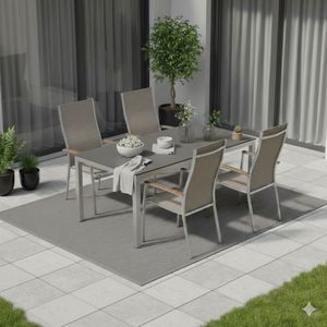 Stern Cardiff Gartenmöbel-Set M (4 Plätze) mit OUTLIV. Tisch 160x90cm