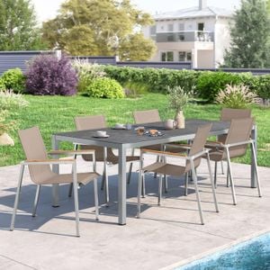 OUTLIV. Rimini Gartenmöbel-Set 7-tlg. Tisch 220x100cm