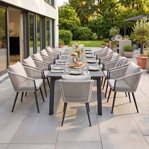 OUTLIV. Alex Gartenmöbel-Set XXL (12 Plätze) Tisch 266/331/396x110cm