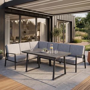Kettler Zenith Low Dining Dininglounge Tisch 160x95cm Aluminium/Olefin