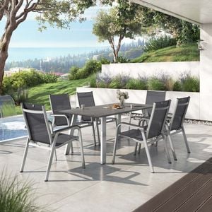 Kettler Basic Plus Gartenmöbel-Set L (6 Plätze) mit OUTLIV. Tisch 180x90cm