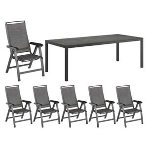 Kettler Forma II Gartenmöbel-Set L (6 Plätze) mit OUTLIV. Tisch 220x100cm