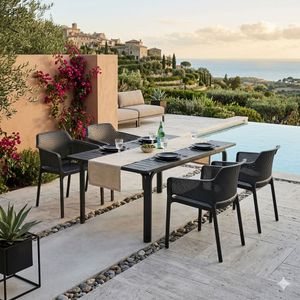 Nardi Net Relax Gartenmöbel-Set M (4 Plätze) Tisch 140/210x100cm