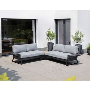 Kettler Ocean Skid Ecklounge inkl. Loungetisch 70x70cm Alu/Olefin