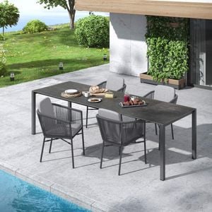 OUTLIV. Ohio Gartenmöbel-Set 5-tlg. Tisch 160/217/267x91cm