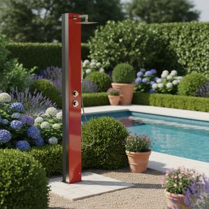 Ideal Saba Garten Solardusche Edelstahl/Glas