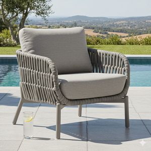 LC Garden Terano Gartensessel Low Dining Aluminium mit Sitz- und Rückenkissen