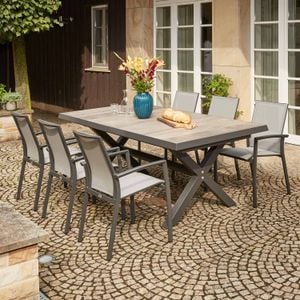 Siena Garden Velia Gartenmöbel-Set L (6 Plätze) Tisch 200/260x100cm