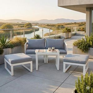OUTLIV. Oscar Loungeset inkl. Loungetisch Aluminium/Polypropylen