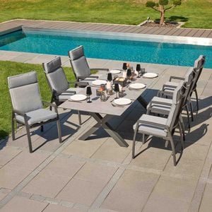 LC Garden Sondrino Gartenmöbel-Set L (6 Plätze) Tisch 200/260x100cm