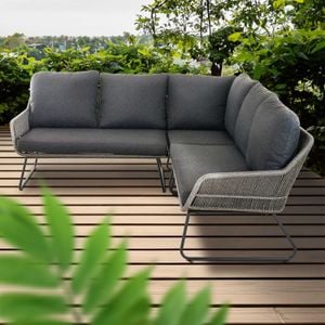 Siena Garden Kansas Ecklounge Aluminium/Geflecht