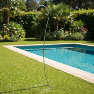 Ideal Cobra Gartendusche Kaltwasser Edelstahl