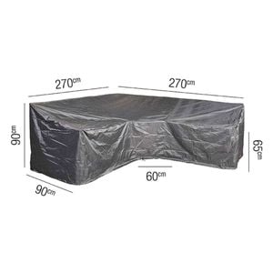 AeroCover Schutzhülle für Ecklounge 270x270x90x65/90cm Polyester