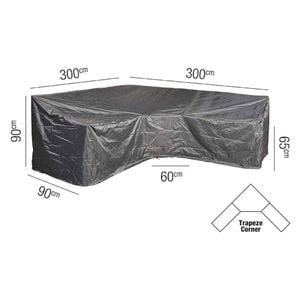 AeroCover Schutzhülle für Ecklounge 300x300x90x65/90cm Polyester