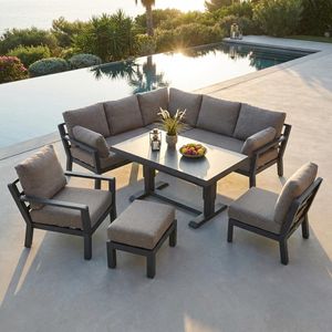 LC Garden Avena Dininglounge Tisch 140/180x80cm Aluminium/Polyester