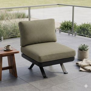 Zebra Sky Loungesessel Aluminium/Sunproof