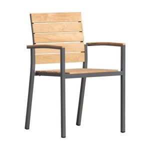 OUTLIV. Pamplona Stapelsessel Edelstahl/Teak