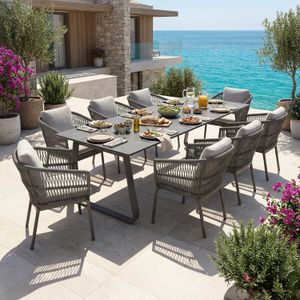OUTLIV. Alicante Gartenmöbel-Set XL (8 Plätze) Tisch 280x100cm