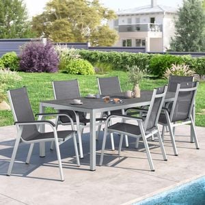 Kettler Basic Plus Gartenmöbel-Set 7-tlg. Tisch 220x100cm