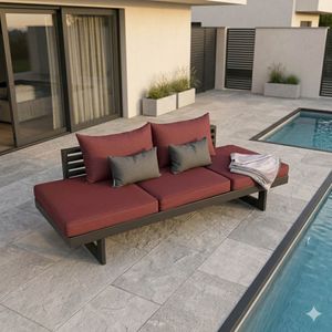 Stern New Holly Gartenloungesofa verstellbar Aluminium/Outdoorstoff
