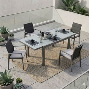 Niehoff Nancer Gartenmöbel-Set M (4 Plätze) Tisch 180/240x100cm