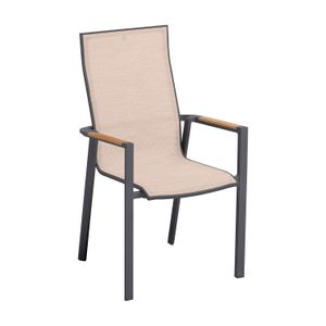 Kettler Sense Stapelsessel Hochlehner Aluminium/Outdoorgewebe