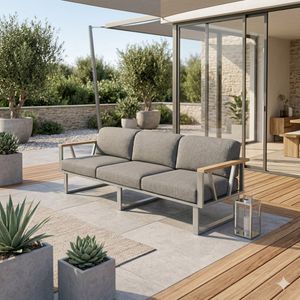 Zebra Belvedere Gartenloungesofa Edelstahl/Tuvatextil