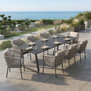 OUTLIV. Alicante Gartenmöbel-Set XL (8 Plätze) Tisch 280x100cm