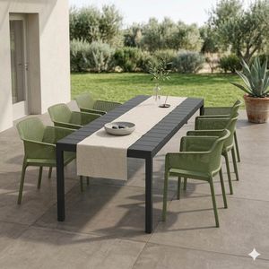 Nardi Net Gartenmöbel-Set L (6 Plätze) Tisch 210/280x100cm